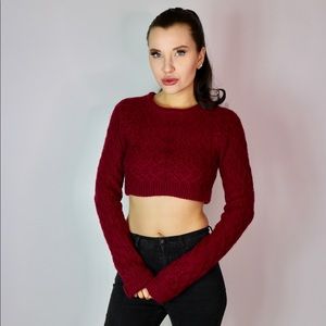 For Love and Lemons ruby cropped sweater